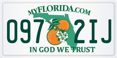 FL license plate 0972IJ