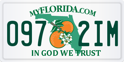 FL license plate 0972IM