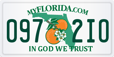FL license plate 0972IO