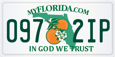 FL license plate 0972IP