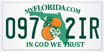 FL license plate 0972IR