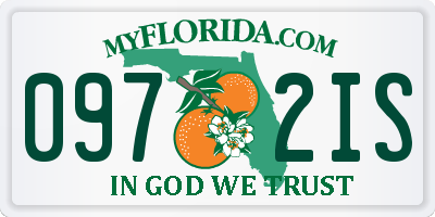 FL license plate 0972IS