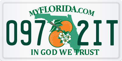 FL license plate 0972IT