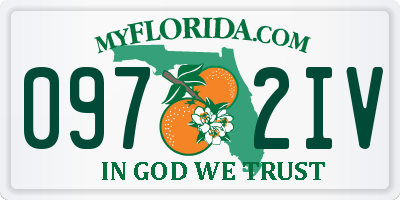 FL license plate 0972IV