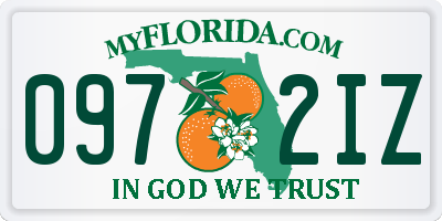 FL license plate 0972IZ