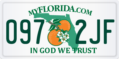 FL license plate 0972JF