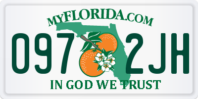 FL license plate 0972JH