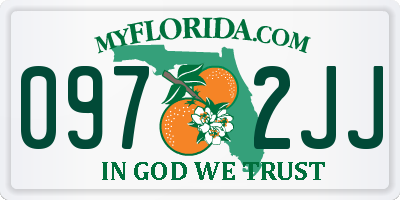 FL license plate 0972JJ