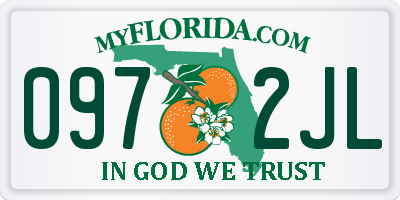 FL license plate 0972JL