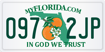 FL license plate 0972JP