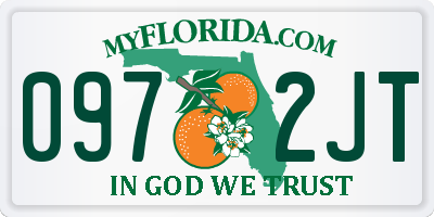 FL license plate 0972JT