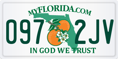 FL license plate 0972JV