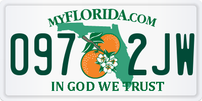 FL license plate 0972JW