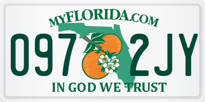 FL license plate 0972JY