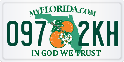FL license plate 0972KH