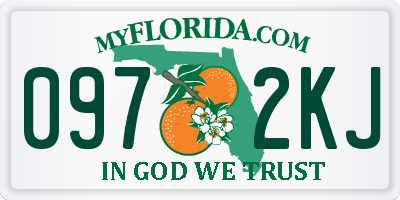 FL license plate 0972KJ