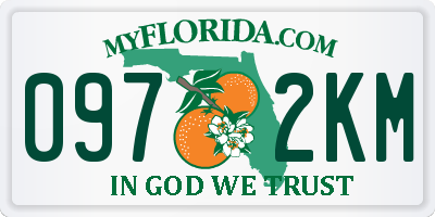 FL license plate 0972KM