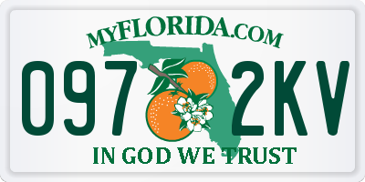 FL license plate 0972KV