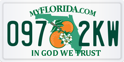 FL license plate 0972KW