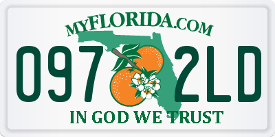 FL license plate 0972LD