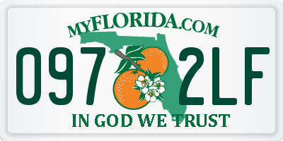 FL license plate 0972LF