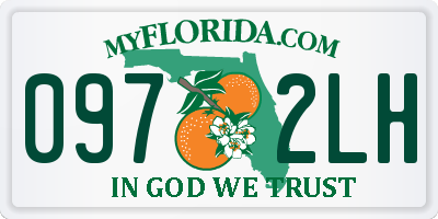 FL license plate 0972LH