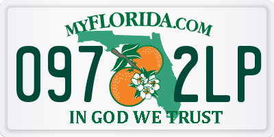 FL license plate 0972LP