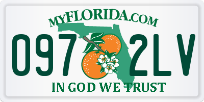 FL license plate 0972LV
