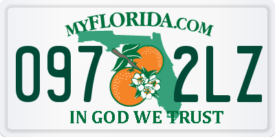 FL license plate 0972LZ