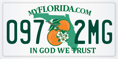 FL license plate 0972MG