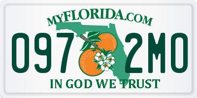 FL license plate 0972MO