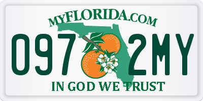 FL license plate 0972MY