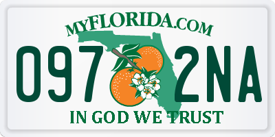 FL license plate 0972NA