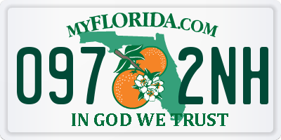 FL license plate 0972NH