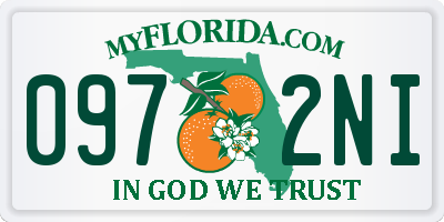 FL license plate 0972NI