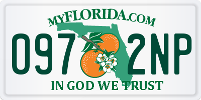 FL license plate 0972NP