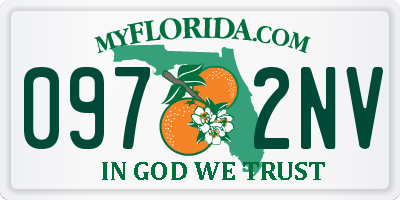 FL license plate 0972NV