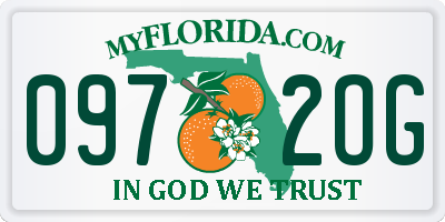 FL license plate 0972OG