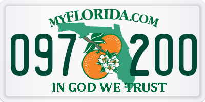 FL license plate 0972OO