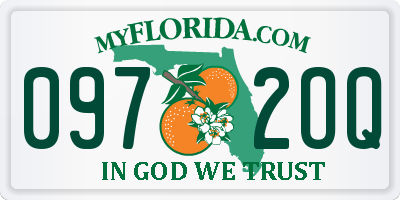 FL license plate 0972OQ