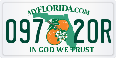 FL license plate 0972OR