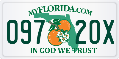 FL license plate 0972OX