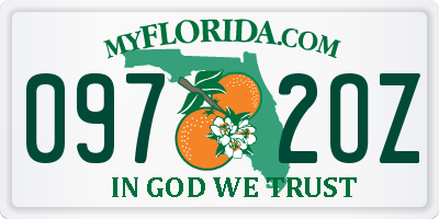FL license plate 0972OZ