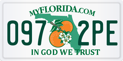 FL license plate 0972PE