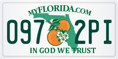 FL license plate 0972PI