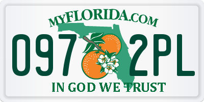 FL license plate 0972PL