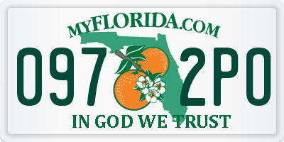 FL license plate 0972PO
