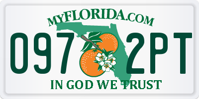 FL license plate 0972PT