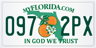 FL license plate 0972PX