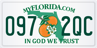 FL license plate 0972QC